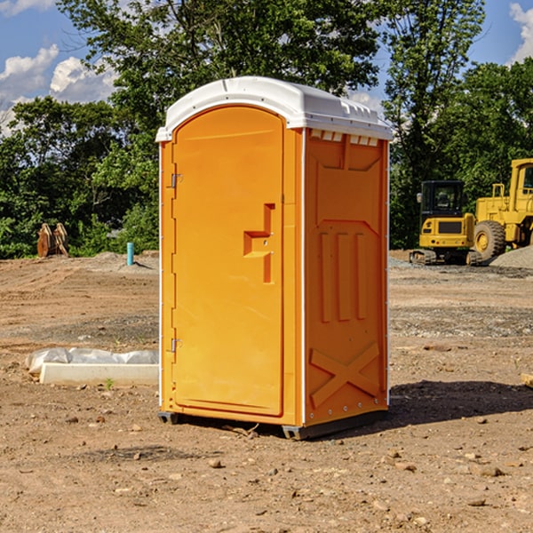 how often are the portable restrooms cleaned and serviced during a rental period in Fallon